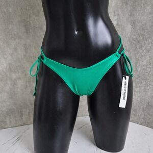 Hard Swimwear XS Green String Bikini Bottom Minimal Cheeky Handmade in Europe